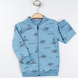 Erkek Çocuk 1-4 Yaş Fermuarlı Hırka Mavi