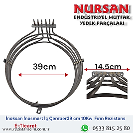 İnoksan İnosmart Fırın İç Çember Rezistans 39 Cm ISITICI (FIRIN KABİNİ) 10kW (İmalat)