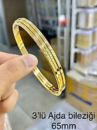 3 adet 6.5cm ince ajda bilezik