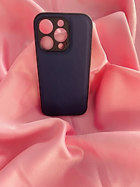 iPhone 14 Pro Lacivert Soft Deri Telefon Kılıfı