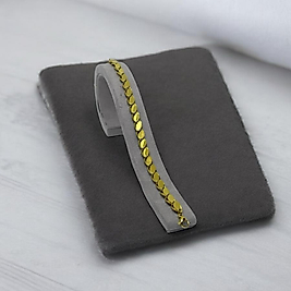 Çelik bileklik gold arpa zincir 18 cm