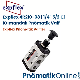 Expflex 4R210-08 | 1/4" 5/2  El Kumandalı Pnömatik Valf