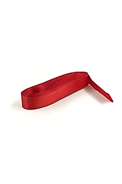 %100 Polyester Kırmızı Kurdele 10mm 10m - Saten Şerit Hediye ve Süsleme İçin