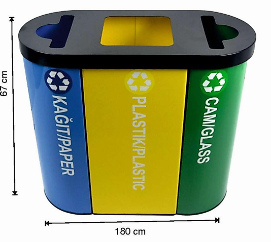 Geri Dönüşüm Kovası İç Kovalı 3'lü ( KDV DAHİL )