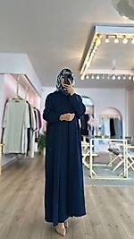 Hâbel Elbiseli Hırka Takım Lacivert