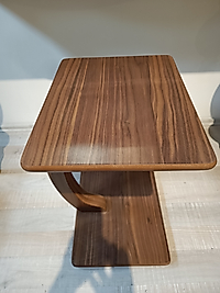 MERCANMOBİLYA TEKERLEKLİ AHŞAP DİKDÖRTGEN C SEHPA