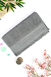 EL-Yüz-Havlusu-EKO-Efsun Saçaklı Hasır-Gri-enex life