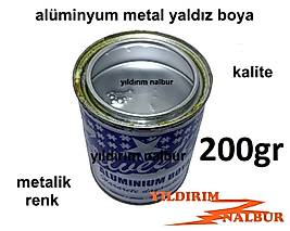 ALÜMİNYUM YALDIZ BOYA 200GR SOBA BOYASI KALİTELİ METALİK GÜMÜŞ