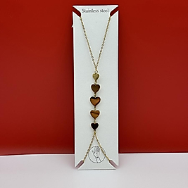 Şahmeran çelik sıralı kalp figürlü gold