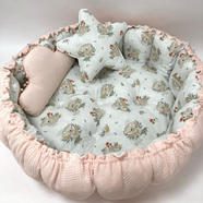 Somon/Koala Desenli Yuvarlak Babynest