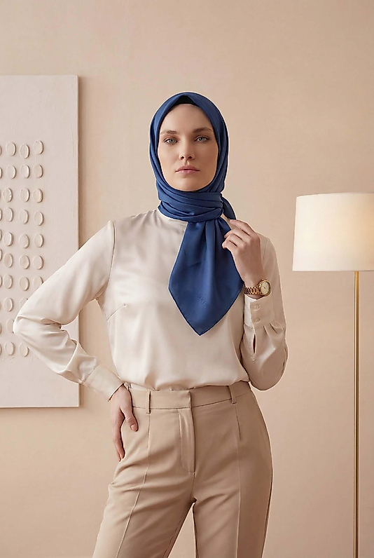 Düz Kristal Kumaş Eşarp - Kaymaz, Şık, Tok Duran | Günlük & Abiye Uyumlu