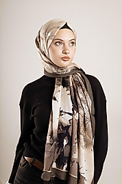 FLOOR İPEK ŞAL İTALYAN DİKİŞİ DESEN-1