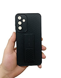 Samsung Galaxy A15 Standlı Elgeçli Silikon Telefon Kılıfı Siyah