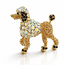 Taşlı Köpek Broş