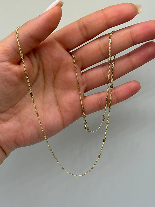 Xuping VIP Çelik Minimal Boncuk Detaylı 14K Altın Renk Kolye