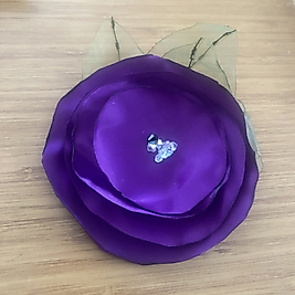 Purple Satin Brooch