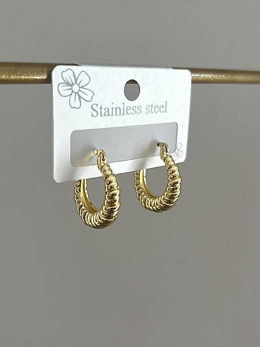 Çelik Vintage Halka Küpe