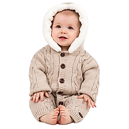 Kız Bebek 0-18 Ay Welsoftlu Triko Tulum Gri