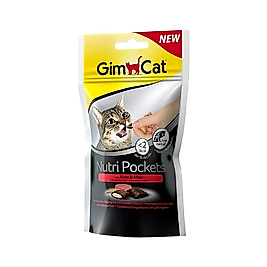 GimCat Nutri Pockets Biftek Etli ve Maltlı Kedi Ödülü (60 g)