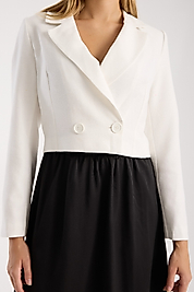 BEYAZ BLAZER CEKET EKRU