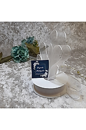 2,5 Cm Şifon Beyaz Kurdale 20 Mt. Teker Kurdele