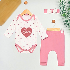 Love Saç Bantlı 3 Parça Takım