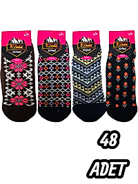 Kadın Babit Termal Örme Patik 48 Adet