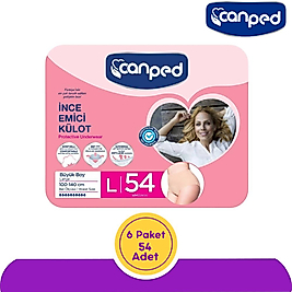 Canped Kadınlar İçin İnce Emici Külot Büyük (L) 54 Adet
