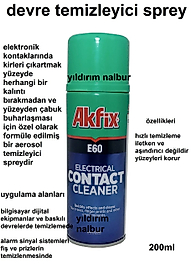 DEVRE TEMİZLEYİCİ KONTAK SPREY AKFİX KALİTE
