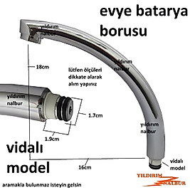 EVYE BATARYA BORUSU VİDALILARA MUTFAK BATARYA BORUSU GEÇMELİ