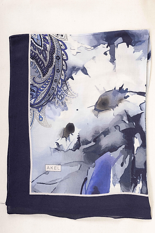 FLOOR İPEK ŞAL İTALYAN DİKİŞİ DESEN-1