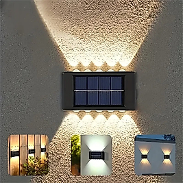 Yeni Nesil Solar Güneş Enerjili 10 Ledli Duvar Aplik Bahçe Balkon Duvar Dekor