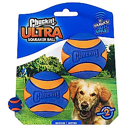 Chuckit Utra Squeaker 2 li Sesli Köpek Oyun Topu (Orta Boy)