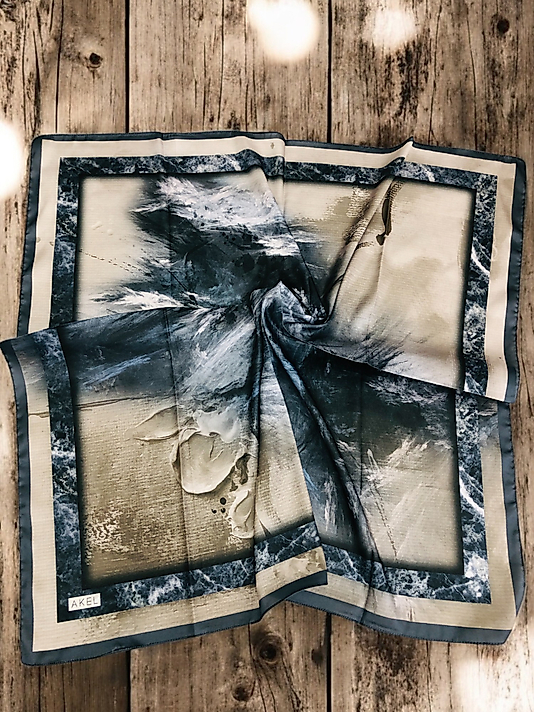 Akel Digital Kristal Eşarp  Pastel  Desen