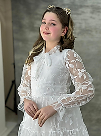 YAPRAK MODEL KIZ ÇOCUK ELBİSE