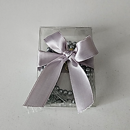 Gri  Kurdeleli Kutulu Tesbih