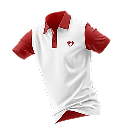 Silver Polo Yaka T.shırt  Beyaz - Kırmızı