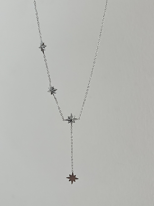 Çelik Kutup Yıldızı Silver Y Kolye