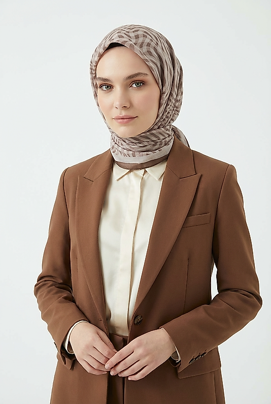 Spring Eşarp Çizgili Oval Çizgili Desen