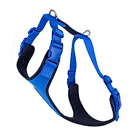 Doggie Havalı Dokumadan El Yapımı Köpek Göğüs Tasması - XL-2,5x65-75cm - Royal Blue