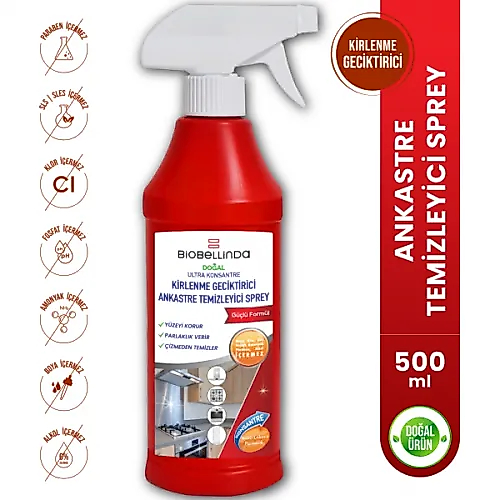 Biobellinda Kirlenme Geciktirici Ankastre Temizleyici Sprey 500 Ml
