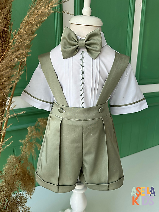 Erkek Çocuk Yeşil Salopet Takım