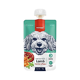 Wanpy Kuzu Etli ve Havuçlu Ezme Köpek Maması (90 g)