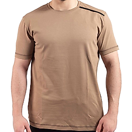 VAV WEAR Outdoor Kısa Kollu T-Shirt Basic Pamuklu Erkek BASETI03 - Bej