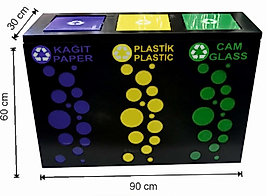 Geri Dönüşüm Kovası İç Kovalı 3'lü ( KDV DAHİL )