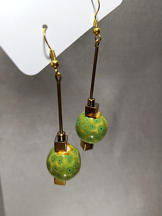 YEŞİL SERAMİK KÜPE