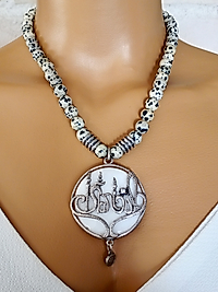 JASPER  AKİK TAÖ ÜZERİNE İSTANBUL YAZILI KOLYE