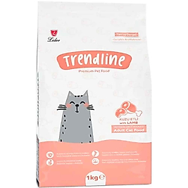 Trendline Kuzu Etli Kedi Maması 1 kg  (Orjinal Kapalı Paket) - 8698995019873