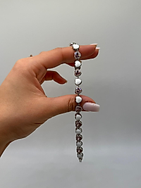 Kalp Figürlü Zirkon Taşlı Xuping VIP Çelik Gümüş Renk Kadın Bileklik