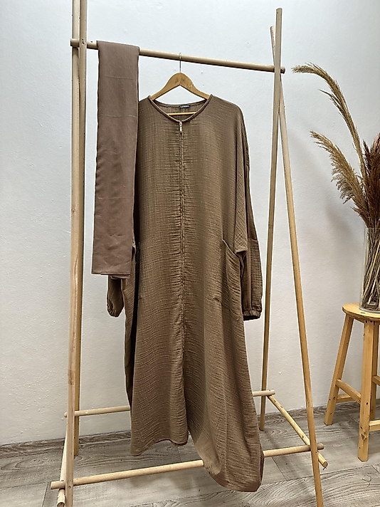 %100 börümcük müslin latte takım